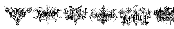 Black Metal G font preview